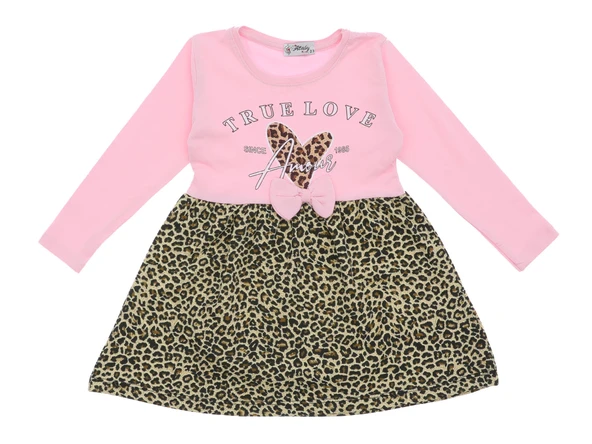 Kız Çocuk Elbise Leoparlı