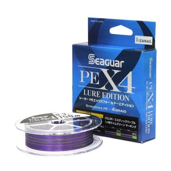Seaguar Lure Edition Grandmax PE x4 Örgü LRF İp Misina  MultiColor 150 MT 0,083 MM