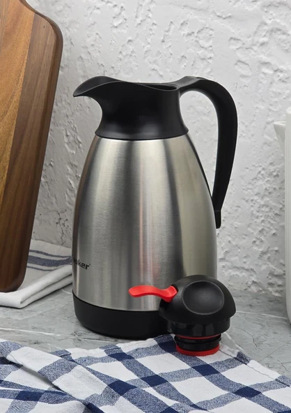 Çelik İçecek Termos - Çift Katlı Çay Termosu - 1.5 Litre - 2