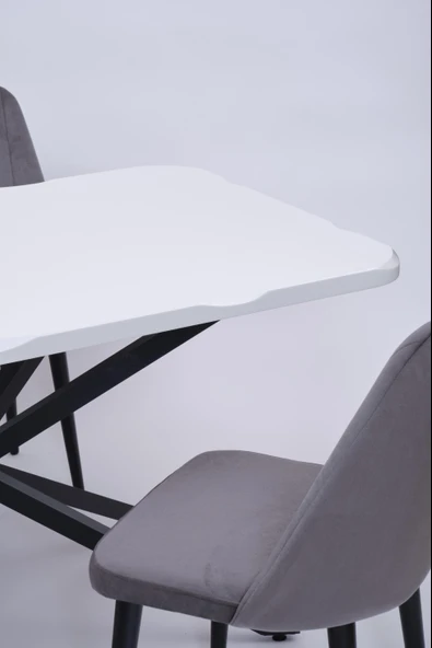 Kütük Milano MDF Mutfak Masa Sandalye Takımı 90x160 - 4