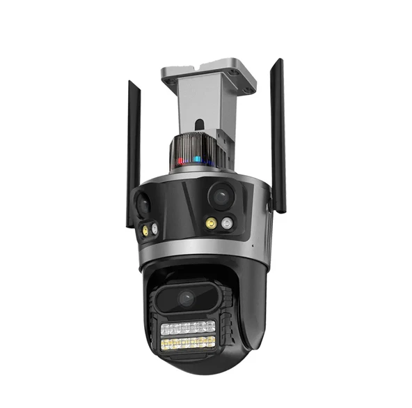 QASUL ICsee WiFi 12MP Kamera 6K 3Lens Bağlantı PTZ Güvenlik Kamera CCTV 3 Ekran Ağ Kamerası 2 Yönlü Ses