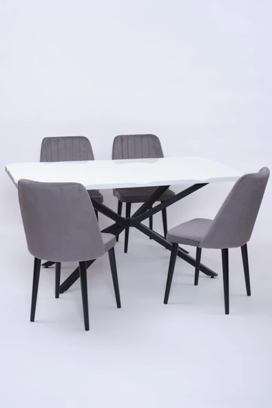 Kütük Milano MDF Mutfak Masa Sandalye Takımı 90x160