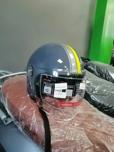 YARIM KASK GRİ ŞERTLİ