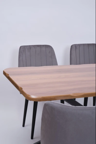 Kütük Milano MDF Mutfak Masa Sandalye Takımı 90x160 - 21