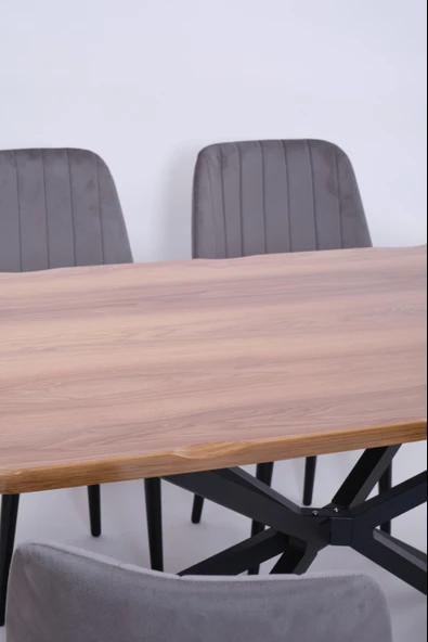 Kütük Milano MDF Mutfak Masa Sandalye Takımı 90x160 - 11