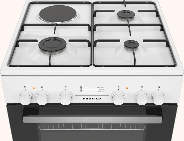 PROFİLO-F0TS113LBD-Gazlı/Elektrikli Solo Fırın Beyaz - 2
