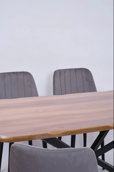 Kütük Milano MDF Mutfak Masa Sandalye Takımı 90x160 - 10