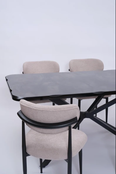 Kütük Polo MDF Mutfak Masa Sandalye Takımı 90x160 - 2