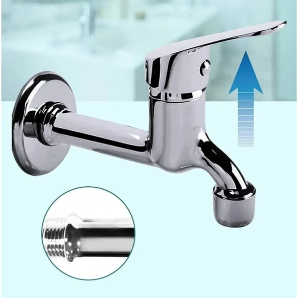 Aç Kapa Mix Lavabo Musluk Wc Lavabo Uzun Musluk - Resim 2