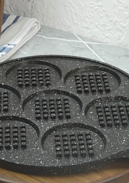 Waffle Tavası - Döküm Pankek Tavası - 27 CM - 2