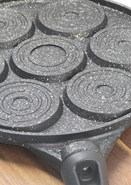 Waffle Tavası - Döküm Pankek Tavası - 27 CM - 3