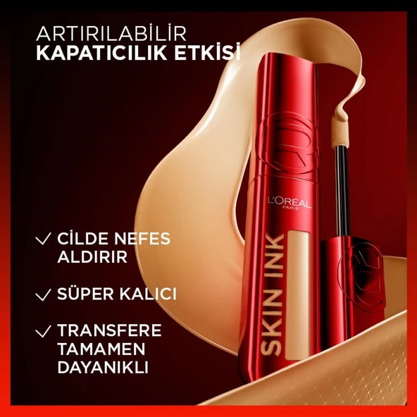 L'Oréal Paris Skin Ink Gün Boyu Kapatıcı Fondöten - Nötr Alt Ton 15 - 4