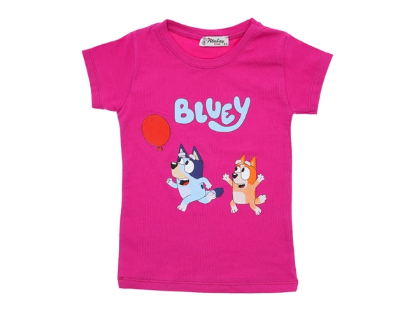 Kız Çocuk T-Shirt Bluey Baskılı - 4