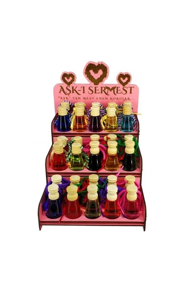 Pembe Ahşap Standlı 30 Adet 12 ml Burberryy Araç Parfümü Oto Araba Kokusu