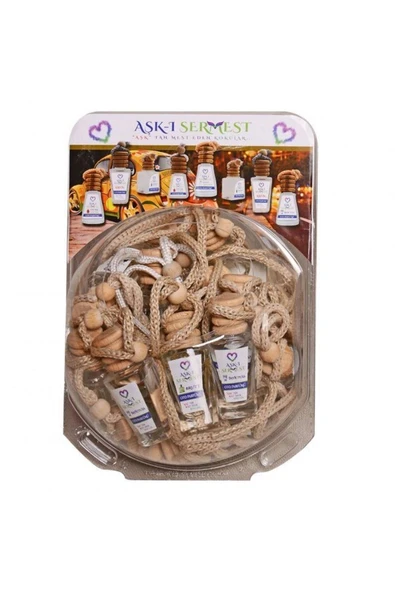 Fanus Standlı 60 Adet 12 ML Mango & Kavun Araç Parfümü Oto Araba Kokusu