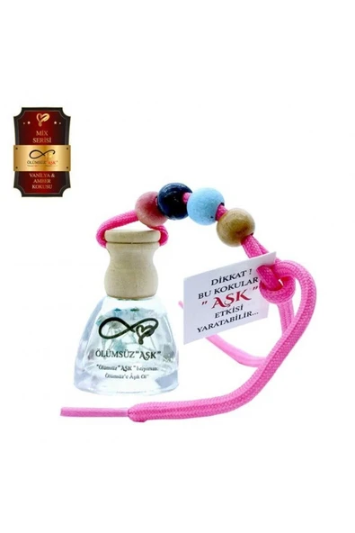 Ölümsüz Aşk Mix Serisi Vanilya & Amber 10 Adet 10 ml Üçgen Şişe Oto Kokusu Araç Araba Parfümü