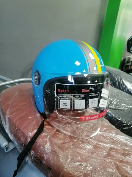 cky YARIM KASK MAVİ ŞERİTLİ CKY0115