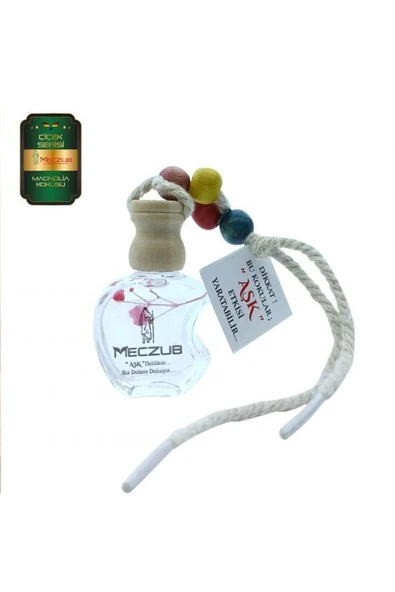 Meczub Çiçek Serisi Magnolia 10 Adet 12 ml Elma Şişe Oto Kokusu Araç Araba Parfümü