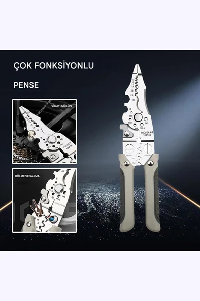 Elektrikçi Pense Çok Fonksiyonlu Paslanmaz Çelik 28 in 1 Otomotiv - Resim 7