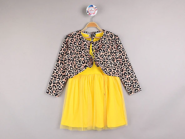 Kız Çocuk Tüllü Elbise Yelekli - Resim 3