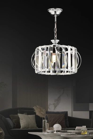 Luna Lighting Luxury Krom 27 Lik Kristal Taşlı Avize - 2