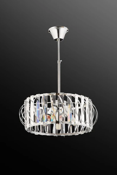 Luna Lighting Luxury KROM Kristal Taşlı Avize 30 Luk - 2