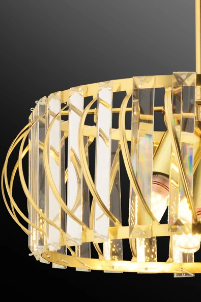 Luna Lighting Luxury Gold Kristal Taşlı Avize 30 Luk - 3