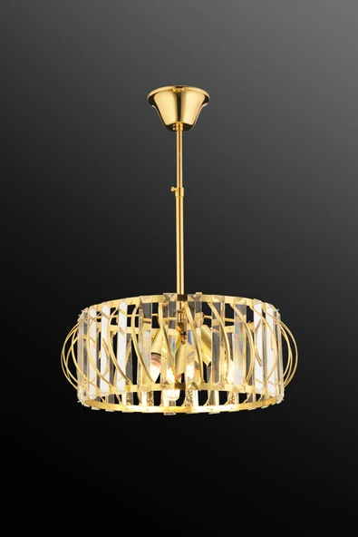 Luna Lighting Luxury Gold Kristal Taşlı Avize 30 Luk - 2