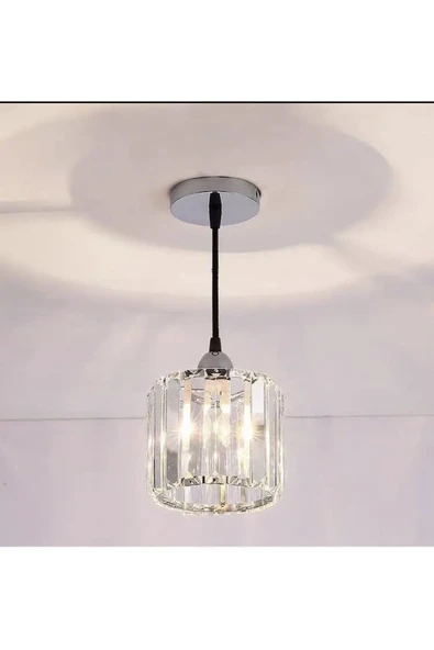 Luna Lighting Lüx Kristal Modern Tekli Krom Avize - 3
