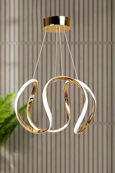 Luna Lighting Clasy Model GOLD Kaplama Metal Salon Mutfak Oturma Yatak Odası Modern Led Beyaz Işık Avize
