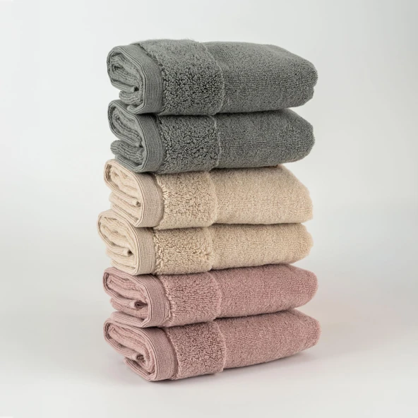 Soley | Hermoso | %100 Pamuk 6'lı Çok Renkli Misafir / Mutfak Havlusu Seti