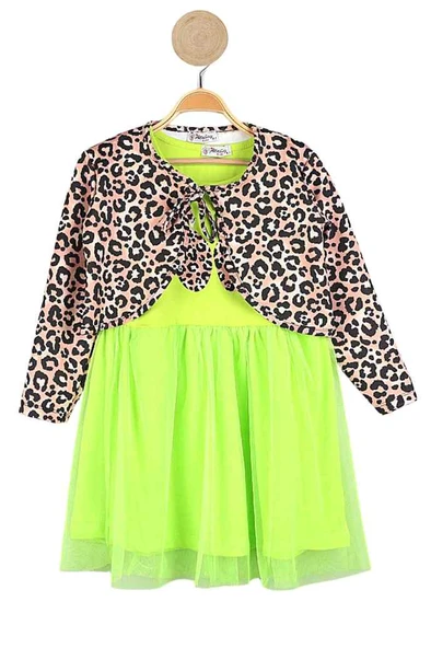 Kız Çocuk Tüllü Elbise Yelekli - Resim 2