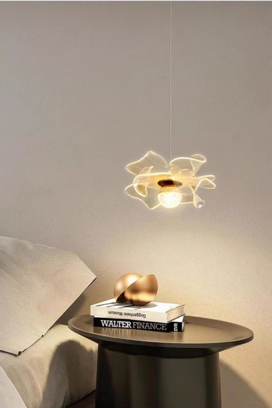 Luna Lighting Kleopatra Model Gold Kaplama 3renk Metal Salon Mutfak Oturma Yatak Odası Modern Led Sarkıt Avize - 6