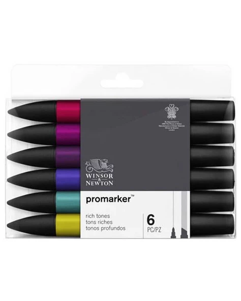 Winsor Newton Promarker 6lı Zengin Tonlar Kalem Seti 4832