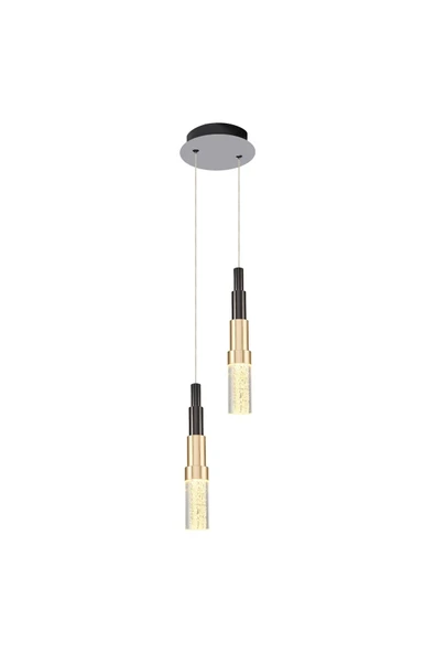 Luna Lighting 2818-2A Flute 2'Li Sarkıt Platin - 3