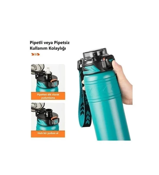 Vagon Life Tkk Termos Çelik 500 ML T2022 Gümüş-Green - 3