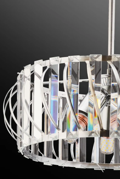 Luna Lighting Luxury KROM Kristal Taşlı Avize 30 Luk - 3