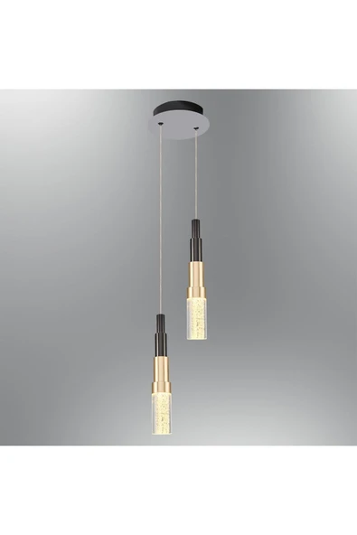 Luna Lighting 2818-2A Flute 2'Li Sarkıt Platin