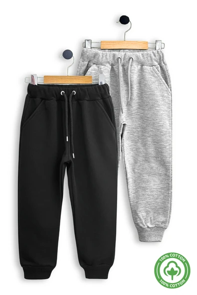 TRİLİYA-6-16 Yaş Çocuk Eşofman Altı – İçi Polarlı, Şardonlu Üç İplik Eşofman | Okul, Spor ve Günlük Kullanım TRL-54 - 9