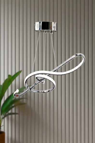 Luna Lighting Melodi Model Krom Renk Metal Salon Mutfak Oturma Yatak Odası Modern Led Sarkıt Avize