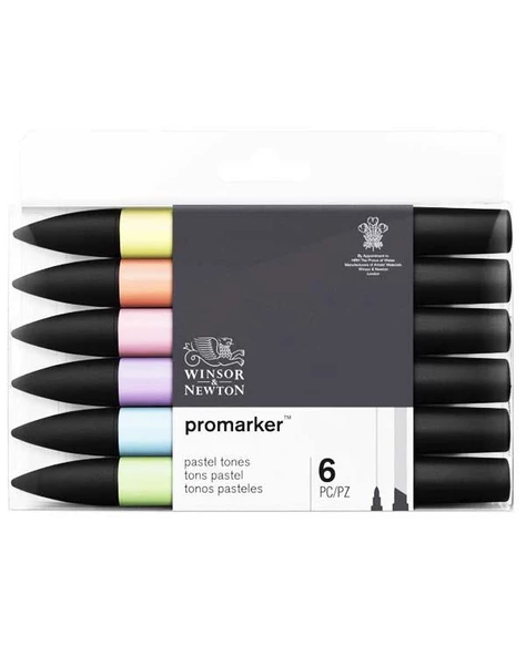 Winsor Newton Promarker 6lı Pastel Tonlar Kalem Seti 1133