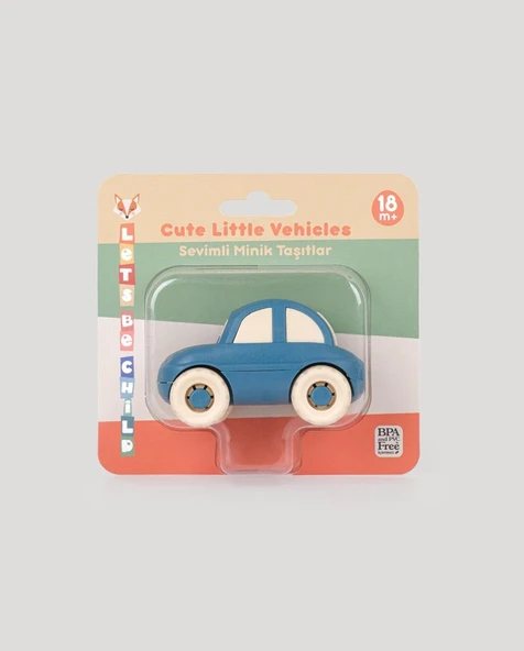 Sevimli Minik Taşıtlar Araba-Mavi - Resim 3