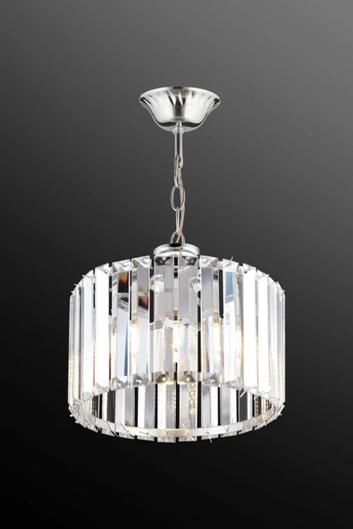 Luna Lighting Colosseum Model Kristal Modern Estetik Yatak Mutfak Oturma Salon Çocuk Odası Krom Taşlı 25 Lik Avize - 6