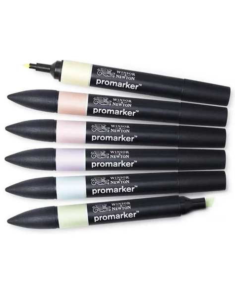 Winsor Newton Promarker 6lı Pastel Tonlar Kalem Seti 1133 - 2