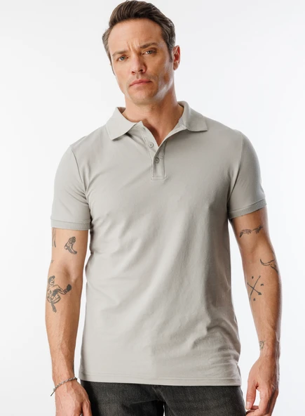 Erkek 2'li Çekmeyen Pamuklu Kumaş Regular Fit Standart Kesim Polo Yaka Tişört POLOYAKA-T-SHIRT2 - 12