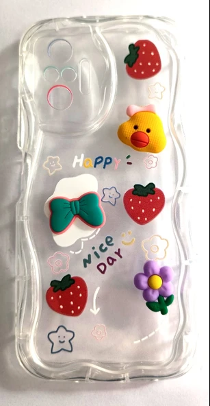 Xiaomi Redmi Note 10 Pro Uyumlu Süslü Objeli Şeffaf Kılıf ürün görseli 1