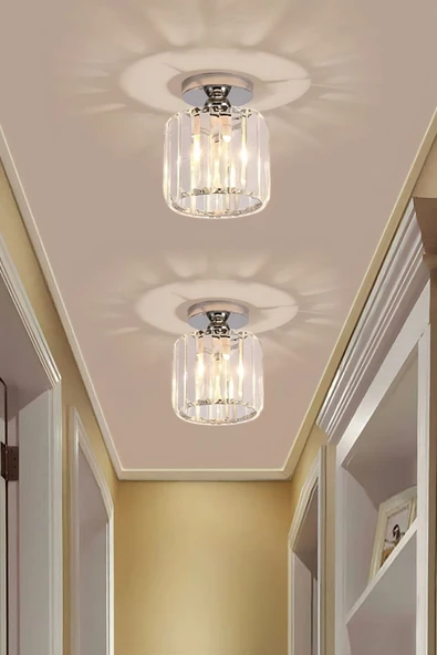 Luna Lighting Chiaro Forte Model Krom Renk Kaplama Kristal Taşlı Metal Gövde Luxury Serisi Modern Plafonyer Avize - 3