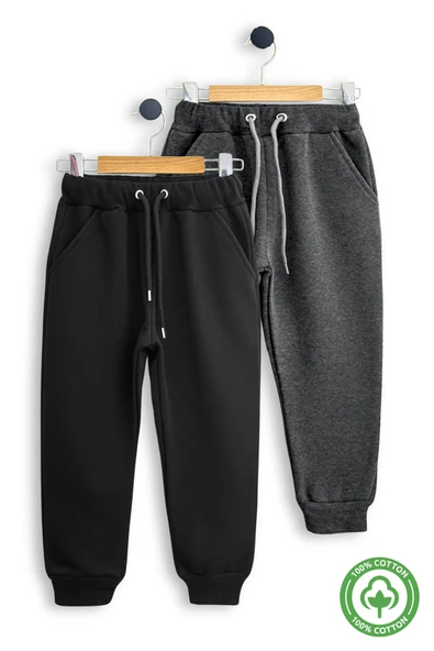 TRİLİYA-6-16 Yaş Çocuk Eşofman Altı – İçi Polarlı, Şardonlu Üç İplik Eşofman | Okul, Spor ve Günlük Kullanım TRL-54 - 8