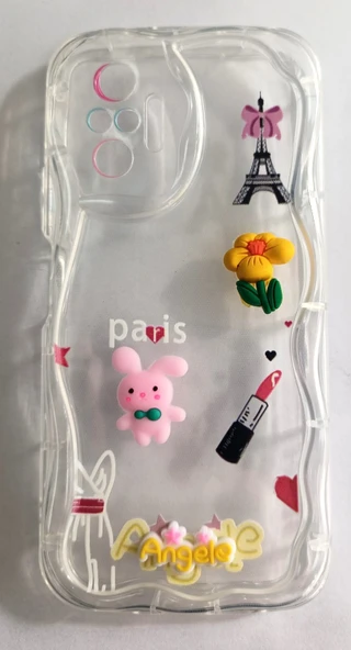 Xiaomi Redmi Note 10 Pro Uyumlu Süslü Objeli Şeffaf Kılıf ürün görseli 1