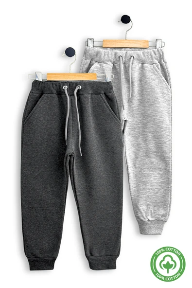 TRİLİYA-6-16 Yaş Çocuk Eşofman Altı – İçi Polarlı, Şardonlu Üç İplik Eşofman | Okul, Spor ve Günlük Kullanım TRL-54 - 7